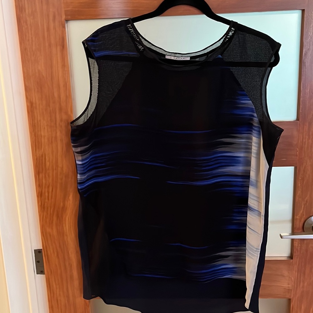 Tahari sleeveless blouse size L or XL